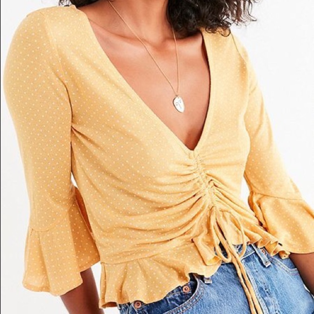 Urban Outfitters yellow blouse